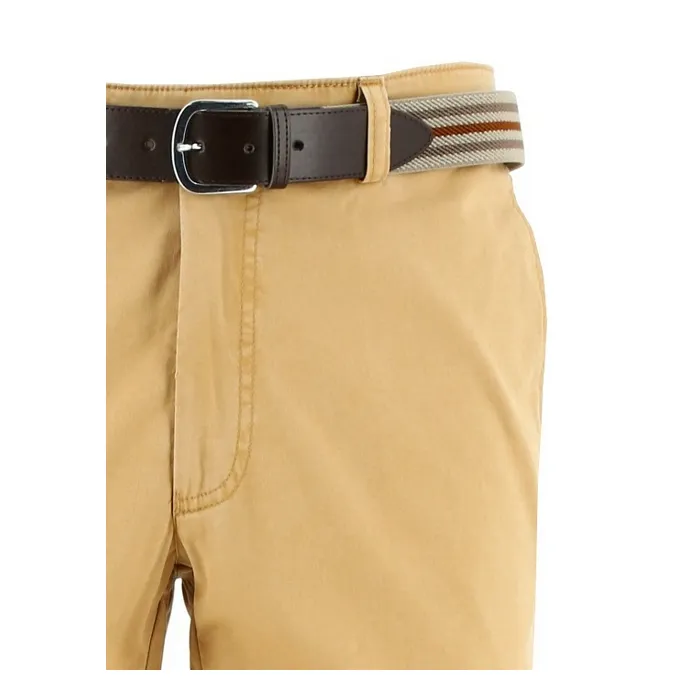 Pantaloni chino in cotone elasticizzato giallo