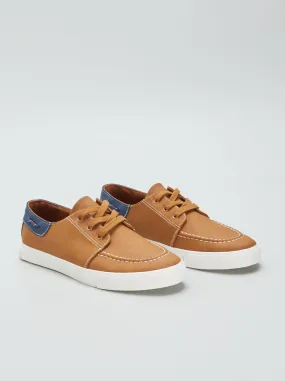 Scarpe da barca stringate - MARRONE