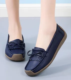 Scarpe da donna Scarpe basse Mocassini di lusso in pelle da donna Mocassini Scarpe da madre Scarpe casual da donna Taglie forti