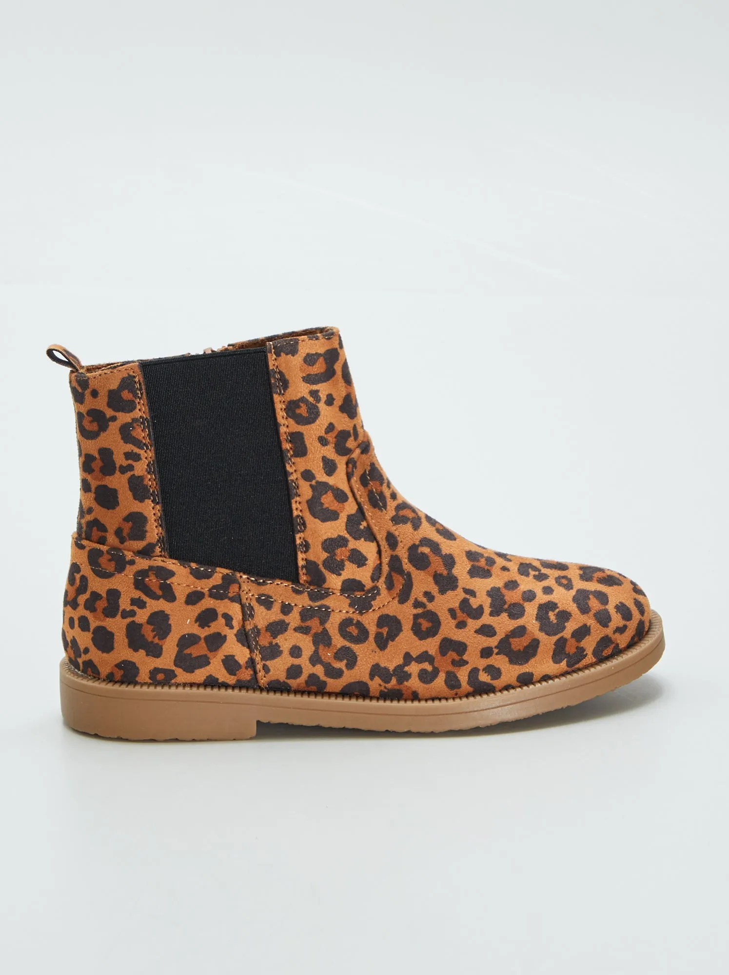 Stivali modello chelsea 'leopardo' - MARRONE